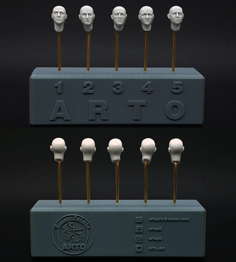 Head's up! 3 unutilized 1/35 scale head units from ARTO productions